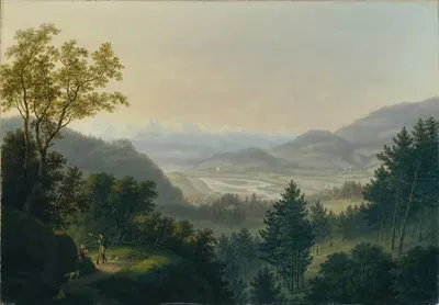 Umgebung der Ruine Habsburg by Johann Caspar Rahn, 1803 — digital art print download