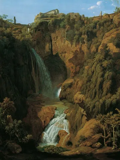 Нептунова пещера (водопад у Тиволи) by Иоганн Мартин фон Рохден, 1809 — digital art print download