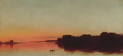 Twilight on the Sound, Darien, Connecticut by John Frederick Kensett, 1872 — digital art print download