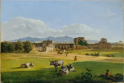 Порта Сан-Джованни против Фраскати, пейзаж Кампаньи by Йозеф Ребелл, 1820 — digital art print download