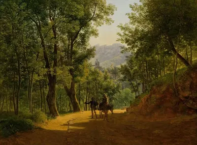 Итальянский пейзаж by Йозеф Ребелл, 1827 — digital art print download