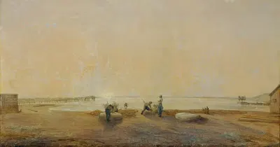 Пейзаж у озера Нойзидлер by Людвиг Фердинанд Шнорр фон Каролсфельд, 1837 — digital art print download