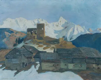 Зима в Ладисе (Тироль) by Матильда Ситта-Алле, 1925 — digital art print download