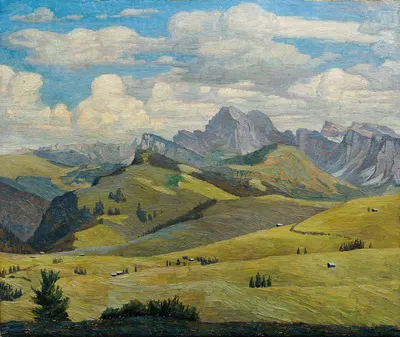 Seiser Alm (Südtirol) by Max Kahrer, 1914 — digital art print download