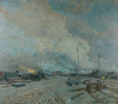 Frachtenbahnhof by Rudolf Quittner, 1900 — digital art print download