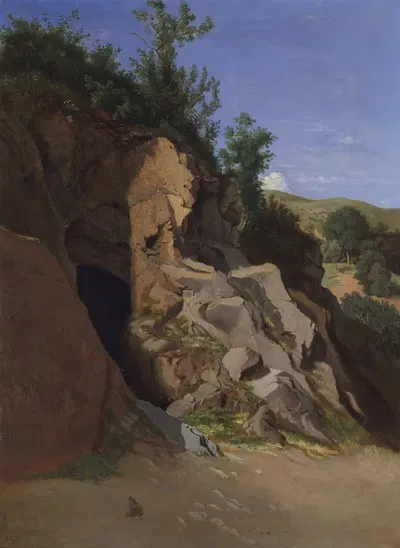 Landscape with a Cave by Théodore Caruelle d'Aligny — digital art print download