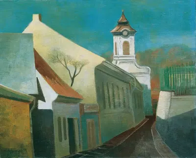 Улица в Пётцлейнсдорфе by Виктор Планкх, 1940 — digital art print download