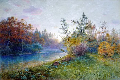 Мельничная плотина в Траунштейне by Уильям Стэнли Хазелтайн, 1894 — digital art print download