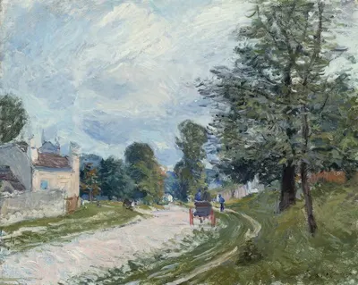 A Turn in the Road by Alfred Sisley, 1873 — digital art print download