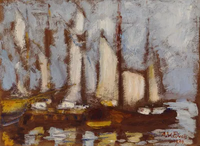 Sailing Vessels by Alfred William Finch, 1929 — digital art print download