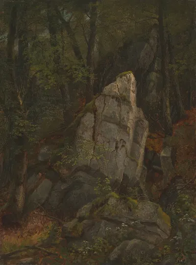 Study of Rocks in Pearson’s Ravine by Asher Brown Durand — digital art print download