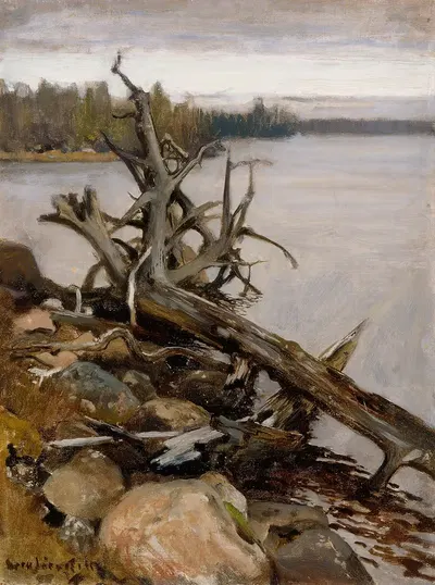 Мертвая сосна в воде by Ээро Ярнефельт, 1898 — digital art print download