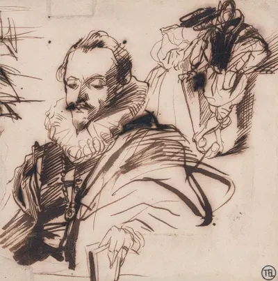Study of a Gentleman in 17th Century Costume by Ричард Паркс Бонингтон — digital art print download