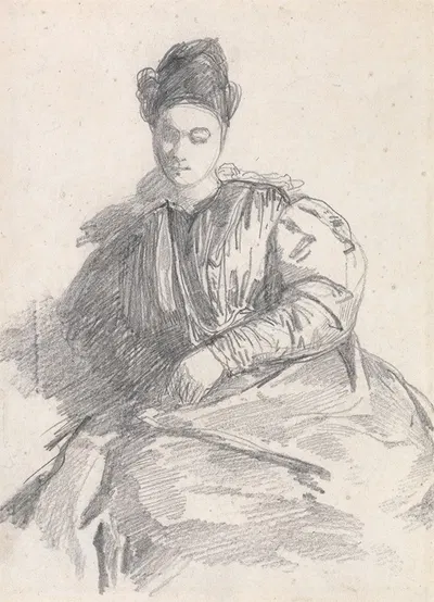 Study of a Seated Woman by Ричард Паркс Бонингтон — digital art print download