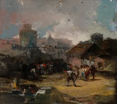Игра в бары by Эухенио Лукас Веласкес, 1860 — digital art print download