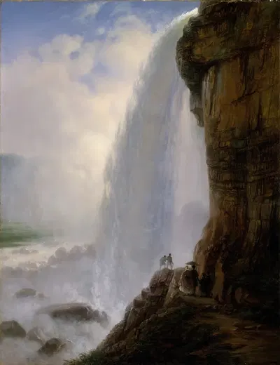 Под водопадом Ниагара by Фердинанд Рихардт, 1862 — digital art print download