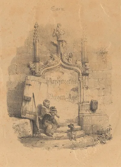 Titlepage to Restes et Fragments by Ричард Паркс Бонингтон — digital art print download