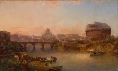 Закат на Тибре, Рим by Джордж Лоринг Браун, 1880 — digital art print download