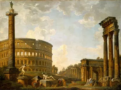 Римский каприччио; Колизей и другие памятники by Джованни Паоло Панино, 1735 — digital art print download