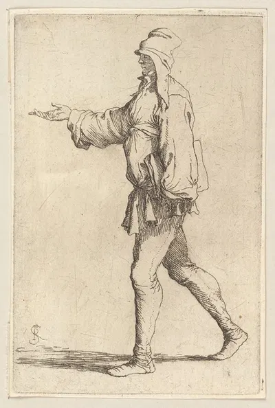 Man Striding with Right Arm Outstretched by Сальватор Роза, 1656 - 1657 — digital art print download
