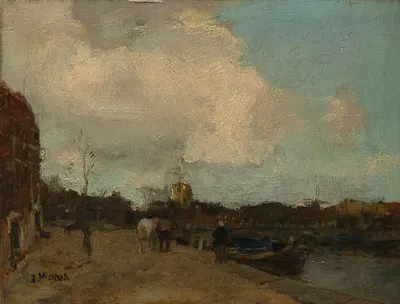 Canal Side by Jacob Maris — digital art print download