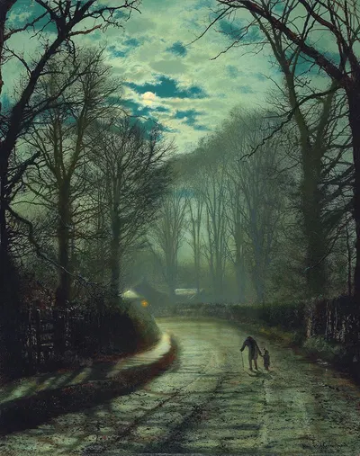 Близко к дому by Джон Аткінсон Гримшоу, 1872 — digital art print download