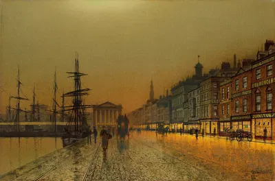 Гавань Гринока ночью by Джон Аткінсон Гримшоу, 1893 — digital art print download