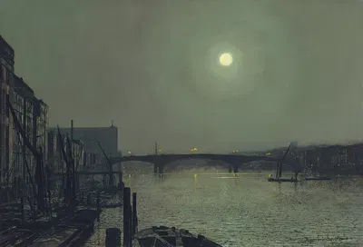 Мост Саутуарк с Блэкфрайерса by Джон Аткінсон Гримшоу, 1882 — digital art print download