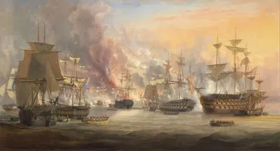 Бомбардировка Алжира, 27 августа 1816 by Джон Кристиан Шетки, 1841 — digital art print download