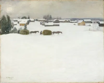 Load of Hay by Pekka Halonen, 1899 — digital art print download