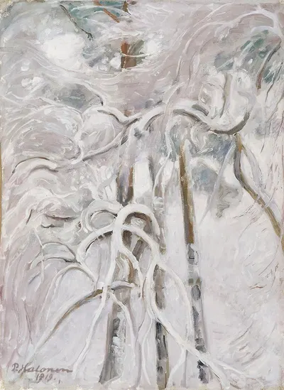 Snow-decked Pine by Pekka Halonen, 1919 — digital art print download