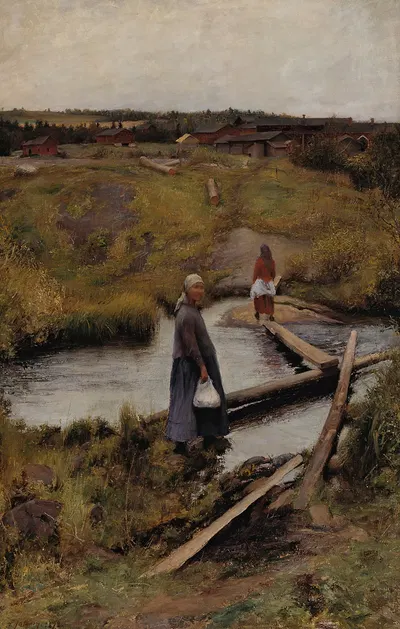 The Short-Cut by Pekka Halonen, 1892 — digital art print download