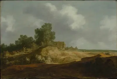 Landscape with a Cottage by Pieter de Molijn, 1629 — digital art print download