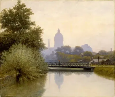 The Canal—Morning Effect by Richard Buckner Gruelle, 1894 — digital art print download