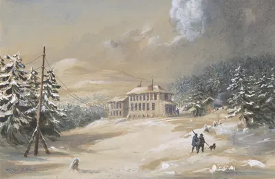 Trinity Bay, Newfoundland, Exterior View of the Telegraph House in 1857-1858 by Robert Charles Dudley — digital art print…