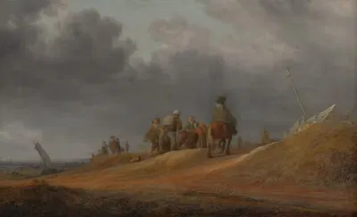 Рынок у моря by Саломон ван Руйсдал, 1637 — digital art print download