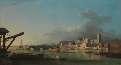 Строительство Вестминстерского моста by Самуэль Скотт — digital art print download