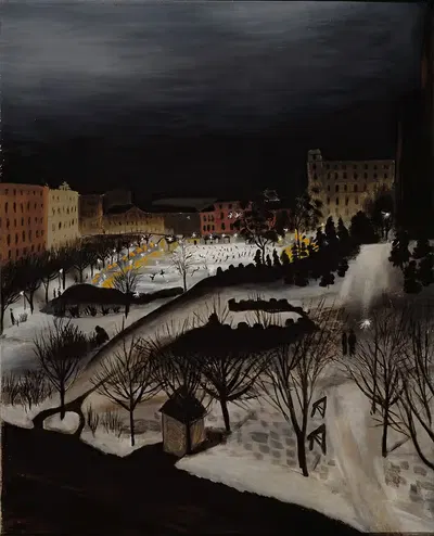 The Skating Rink by Sulho Sipilä, 1932 — digital art print download