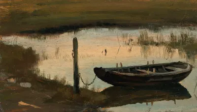 Boat by the Shore by Torsten Wasastjerna, 1888 — digital art print download