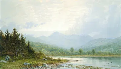 Закат на горе Чокору, Нью-Гэмпшир by Уильям Трост Ричардс, 1872 — digital art print download