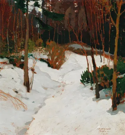 Зимний лес by Альфред Пёлл, 1923 — digital art print download