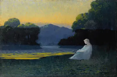В вечернем спокойствии by Альфонс Осбер, 1897 — digital art print download