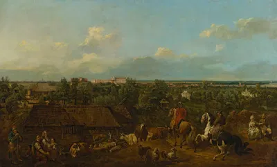 Вид на Уяздов и Лазенки by Бернардо Беллотто, 1776 — digital art print download