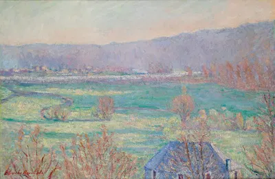 La Maison Bleue Aux Environs De Giverny by Blanche Hoschedé-Monet — digital art print download
