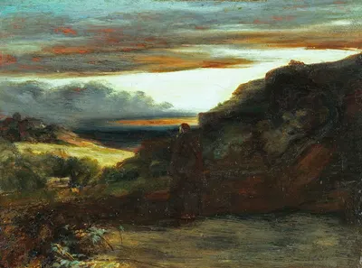 Mönch auf der Terrasse by Carl Blechen, 1835 — digital art print download