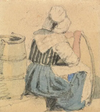 A Seated Peasant Woman by Samuel Prout — digital art print download