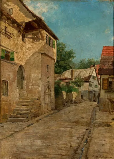 In a town by Curt Agthe, 1893 — digital art print download