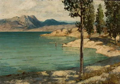Lake Garda by Curt Agthe, 1914 — digital art print download