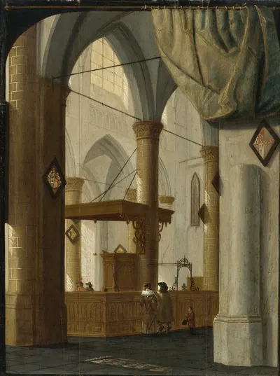 Интерьер Гроте Керк, Дордрехт by Даниэль де Блик, 1654 — digital art print download