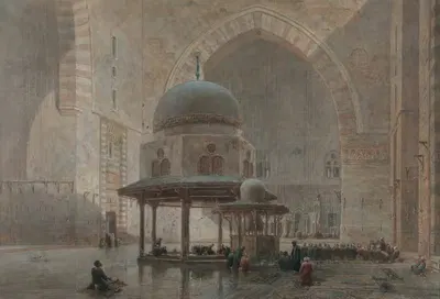 Интерьер мечети Султана Хасана, Каир by Эдвард Анджело Гудолл — digital art print download
